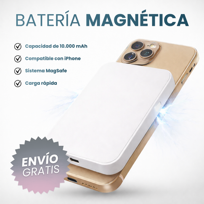 Batería magnética - Se pega a tu iPhone y lo carga automáticamente